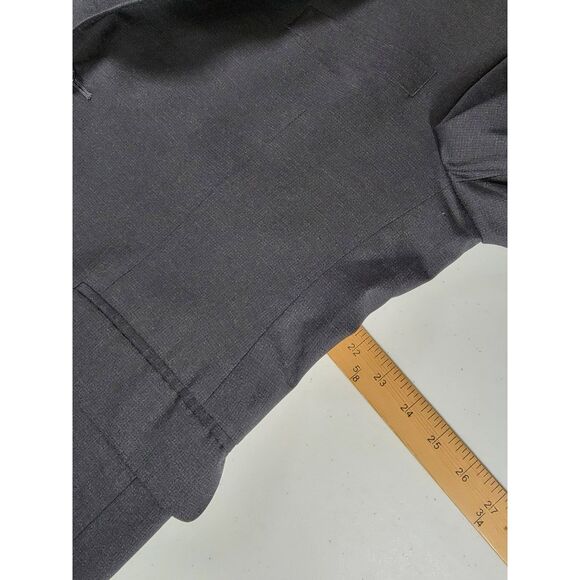 Peter Millar Aqua Nanoluxe Black Wool Sport Coat Suit Jacket Blazer - 42S - Picture 5 of 11